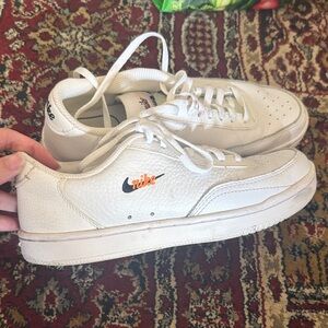 Nike White and Orange Casual Sneakers